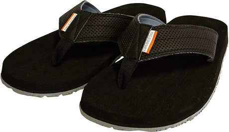 Deck Hand Sandal in Black color from the side view