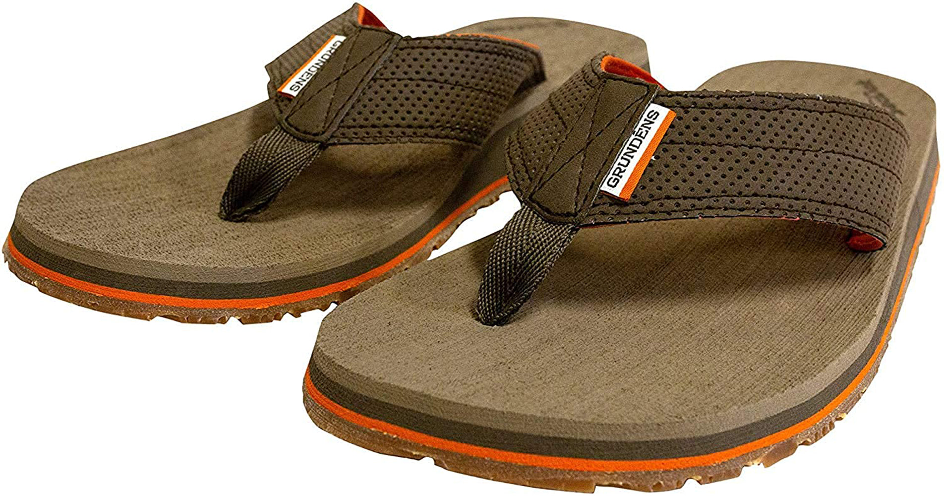 Deck Hand Sandal in Brindle color from the side view