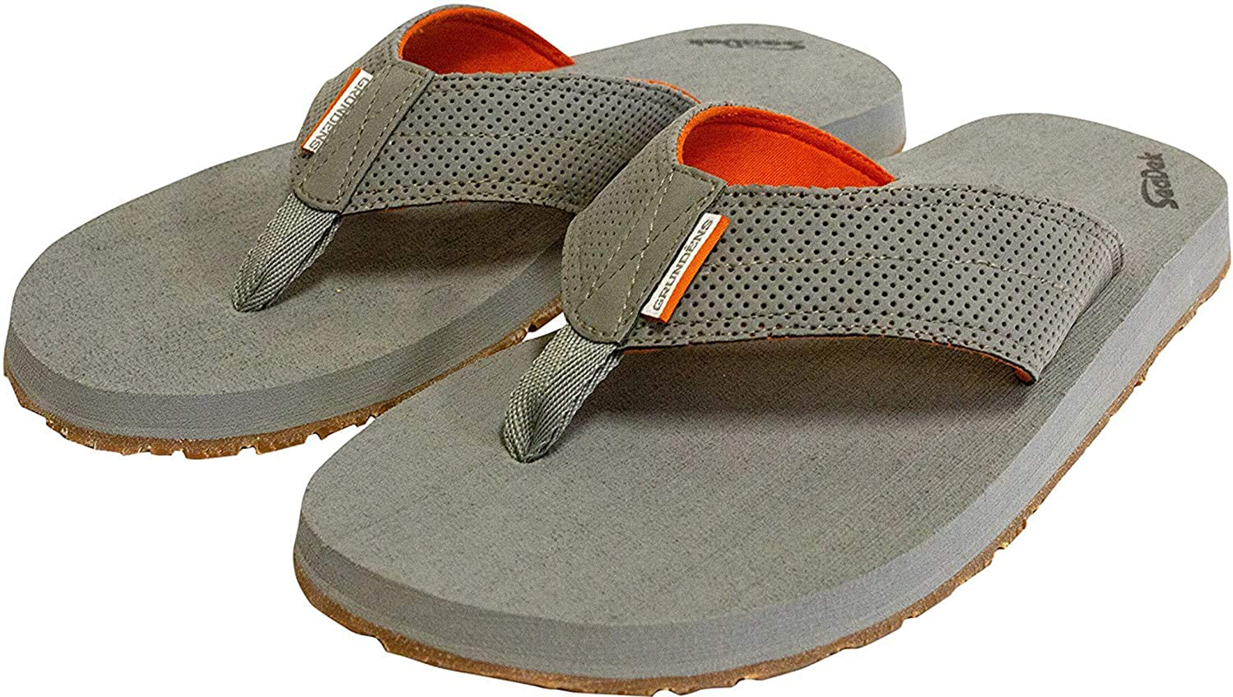 Deck Hand Sandal in Monument Grey color from the side view