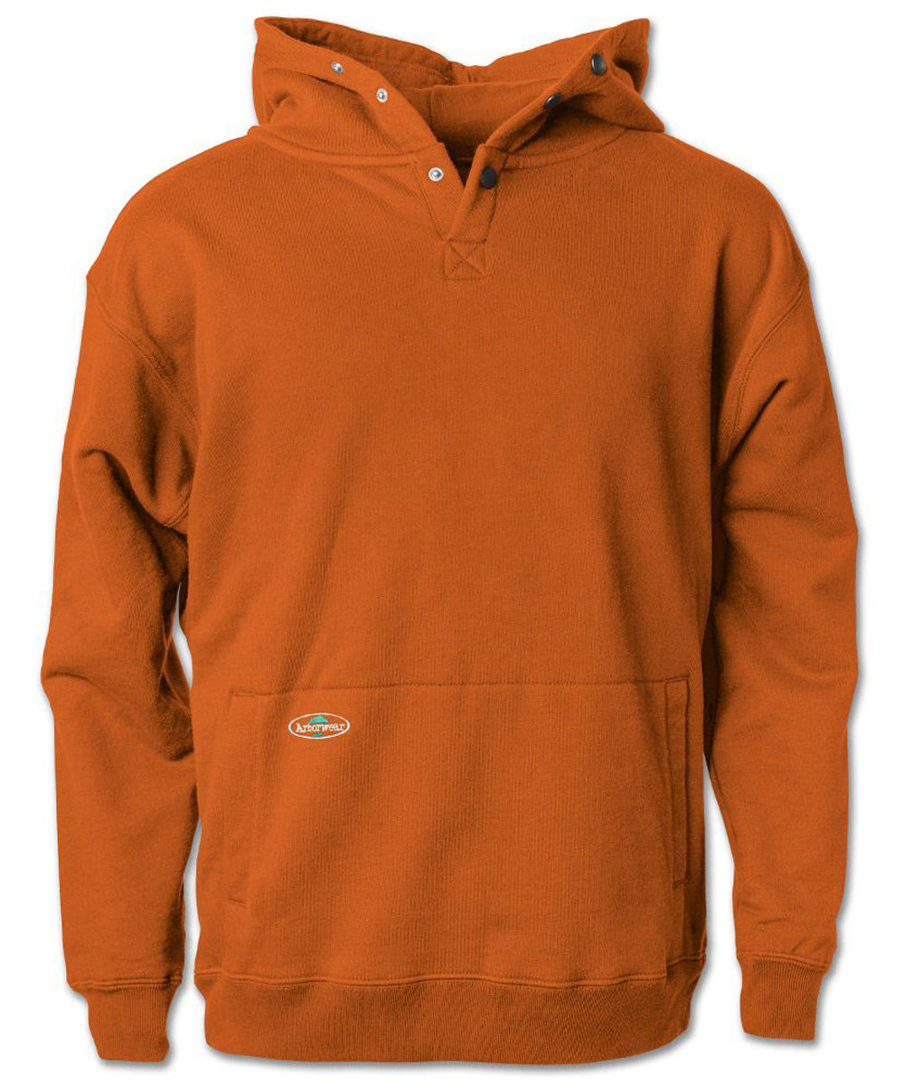 Double Thick Pullover Sweatshirt in Burnt orange color from the front view