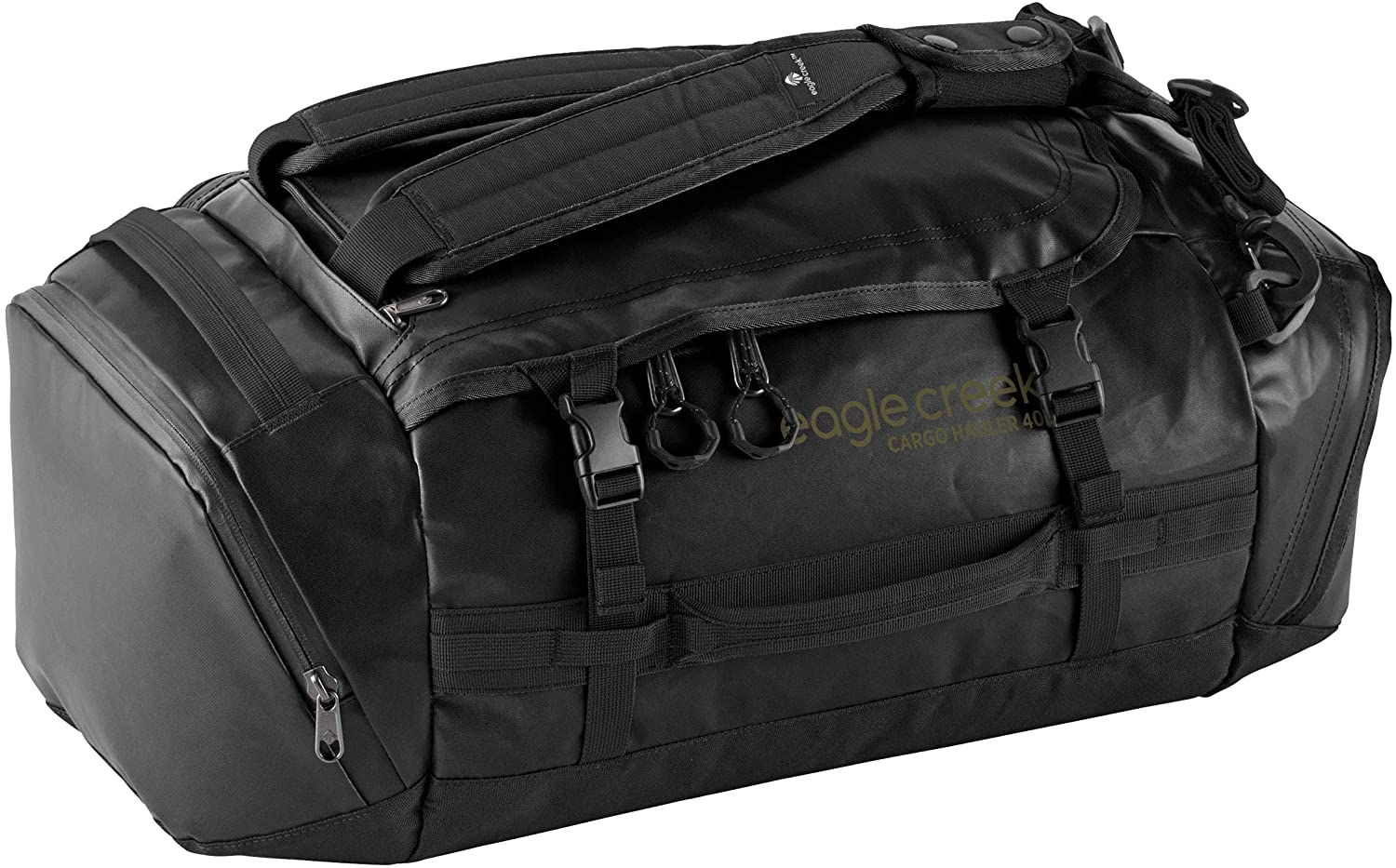Eagle Creek Cargo Hauler Duffel 40L in Jet Black color from the front