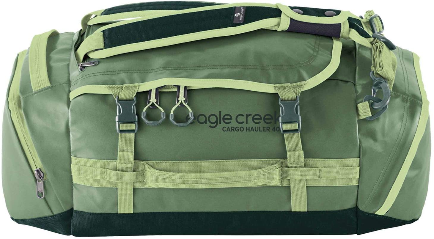 Eagle Creek Cargo Hauler Duffel 40L in Mossy Green color from the front