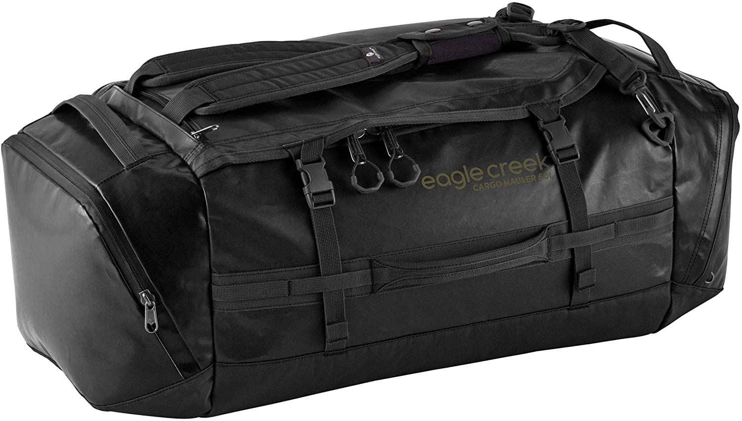 Eagle Creek Cargo Hauler Duffel 60L in Jet Black color from the front