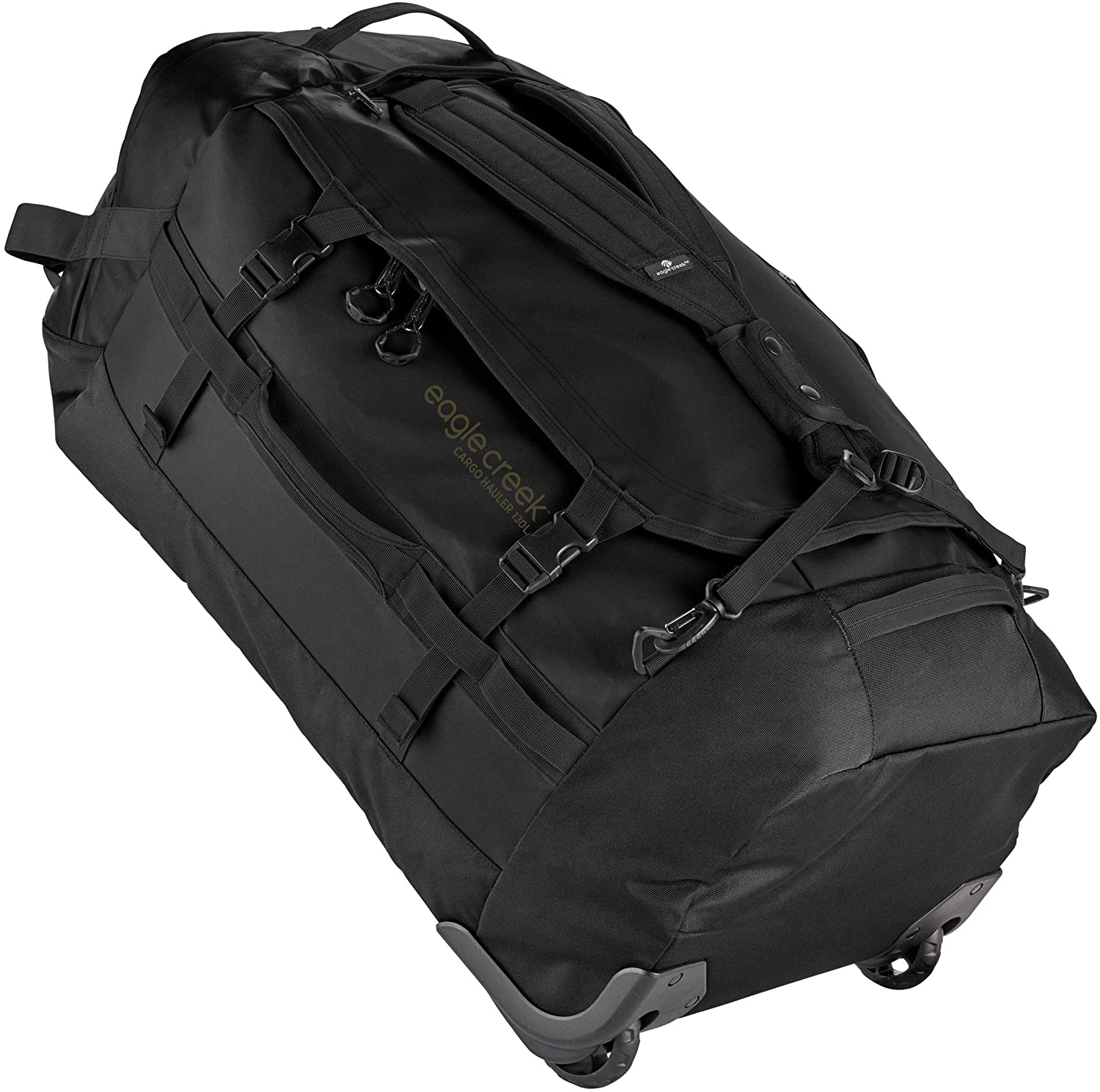 Eagle Creek Cargo Hauler Wheeled Duffel 130L in Jet Black color from the front