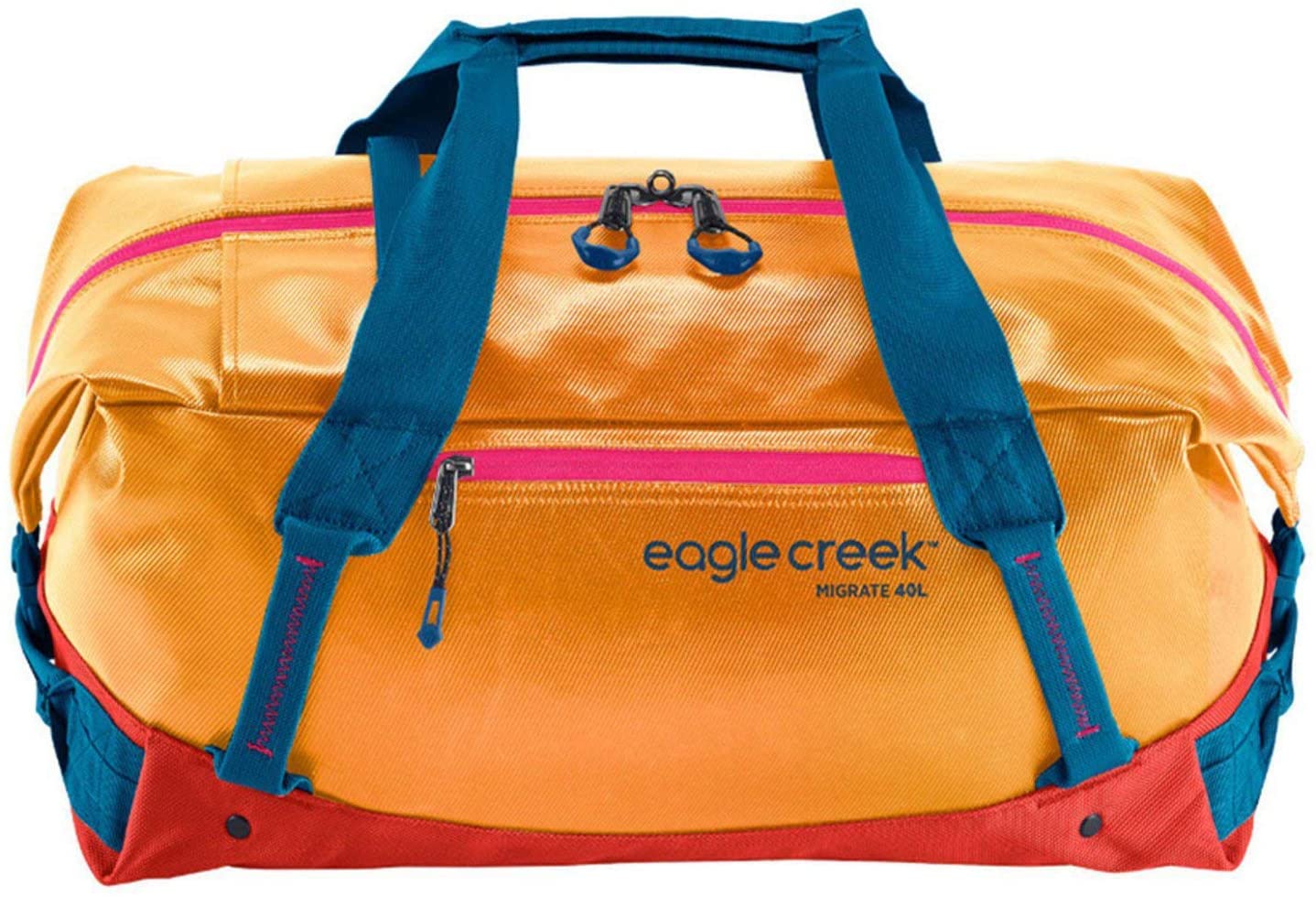 Eagle Creek Migrate Duffel 40L in Sahara Yellow color from the front