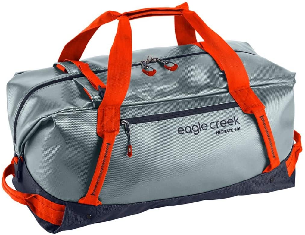 Eagle Creek Migrate Duffel 60L in Biwa Lake Blue color from the front