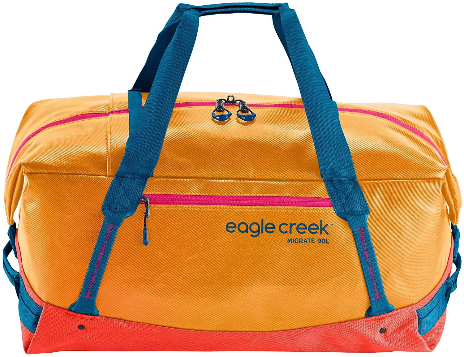 Eagle Creek Migrate Duffel 90 Liters in Sahara Yellow color from the front
