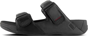 Gogh Moc Slide In Leather in Black from the side
