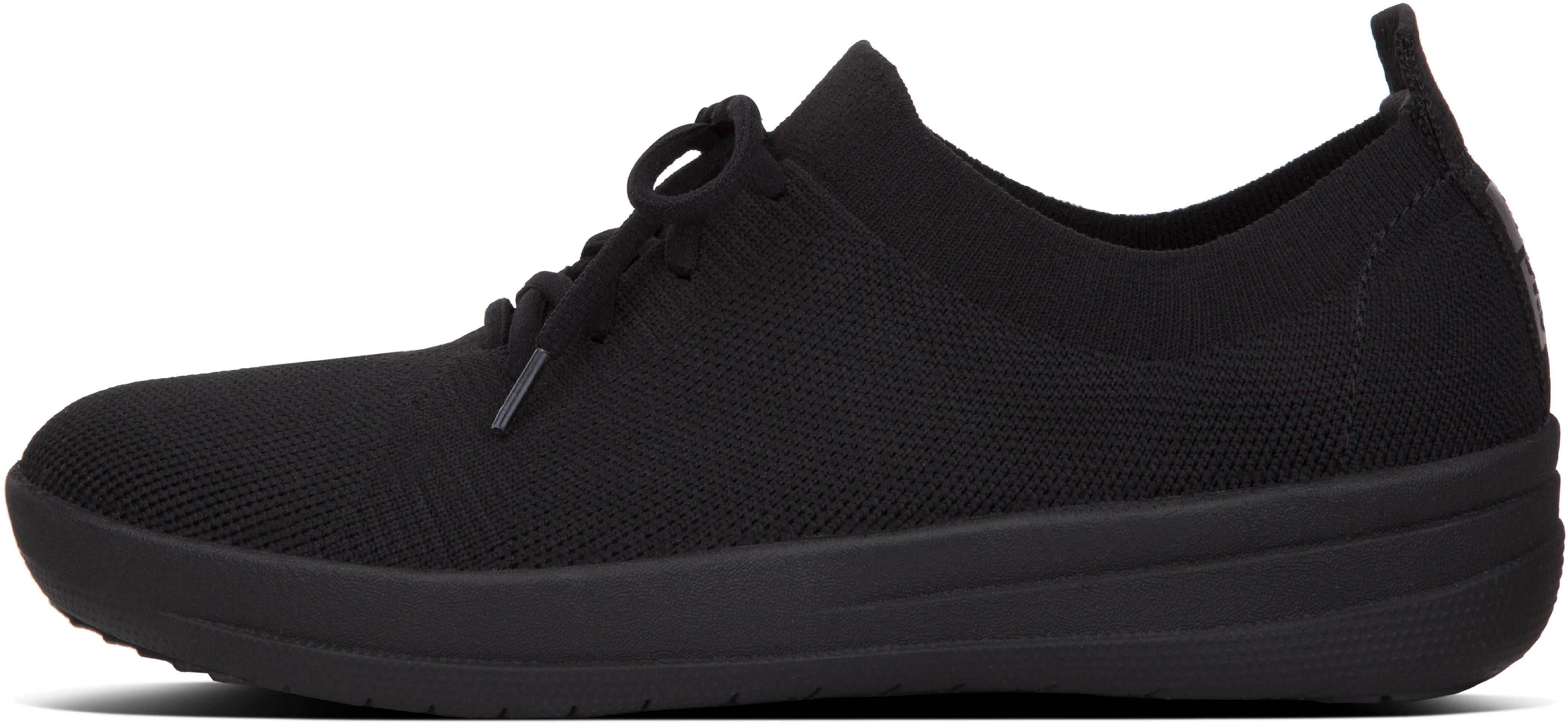 F-Sporty Uberknit Sneakers in All Black from the side