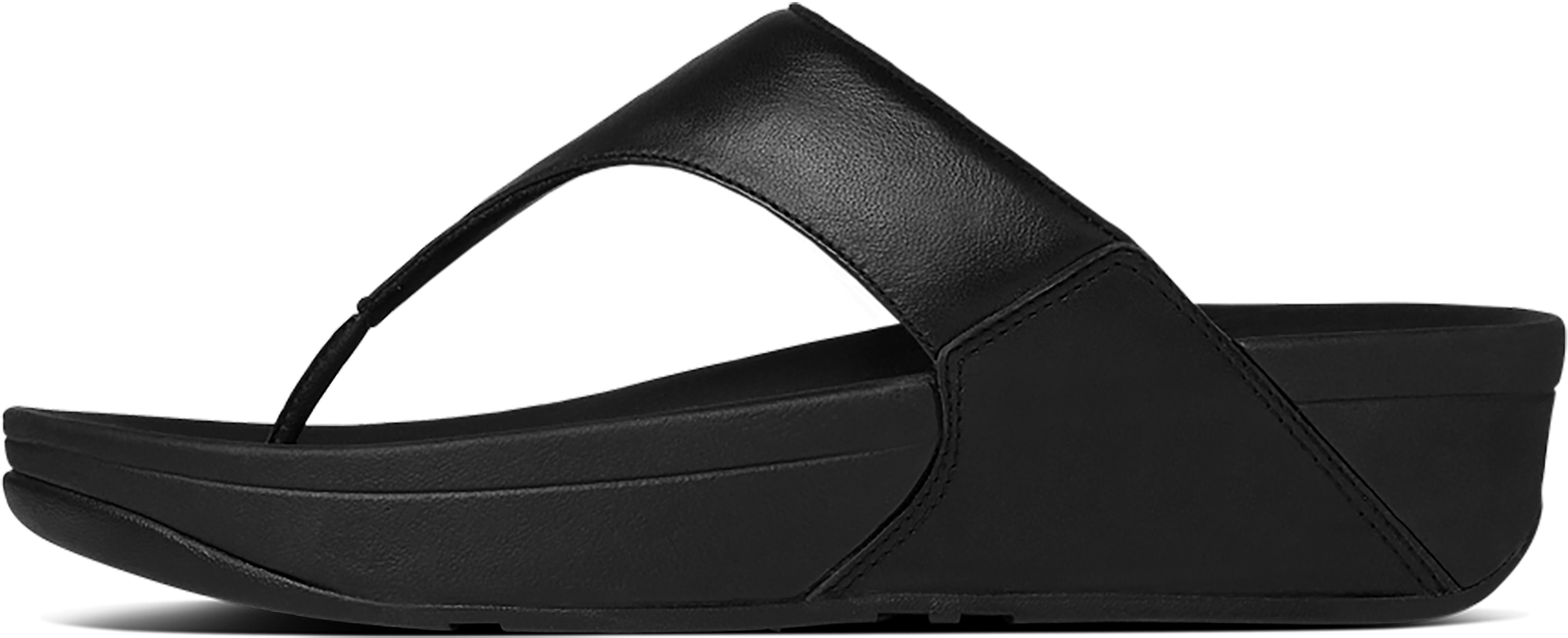 Lulu Leather Toepost in Black from the side
