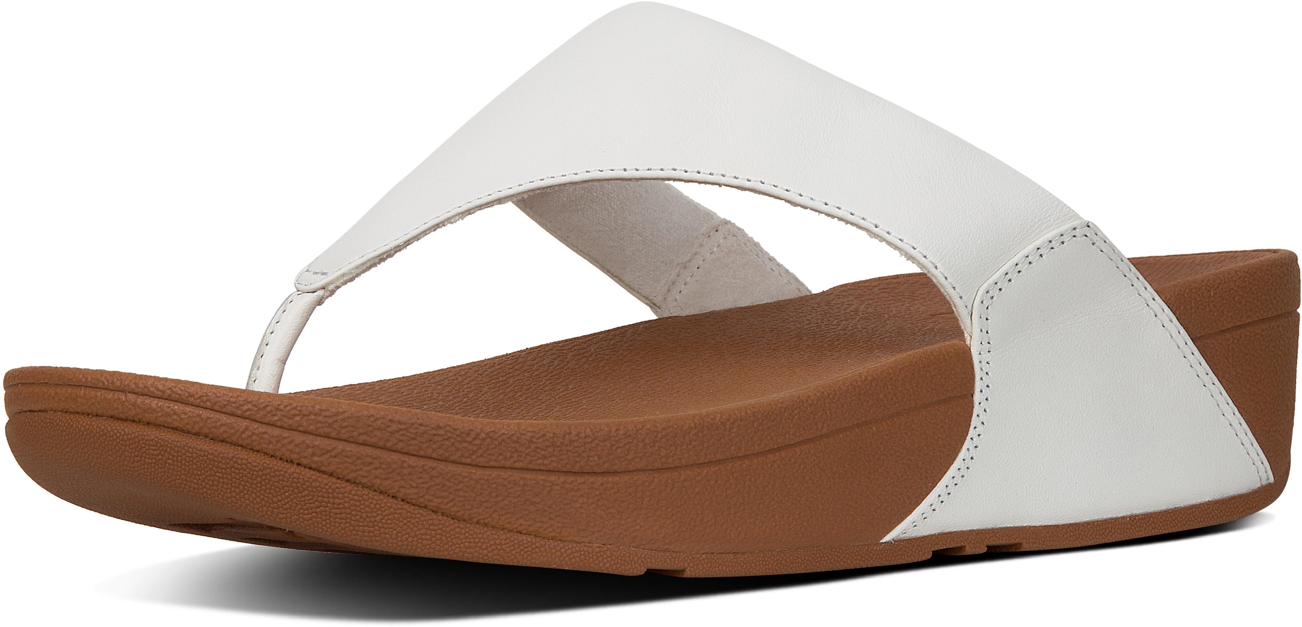 Lulu Leather Toepost in Urban White from the side