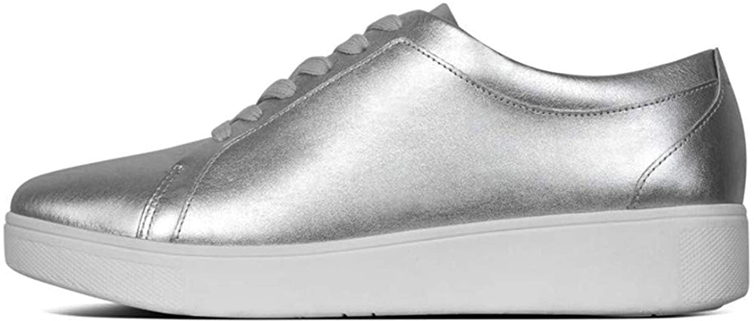 Rally Sneakers in Silver from the side