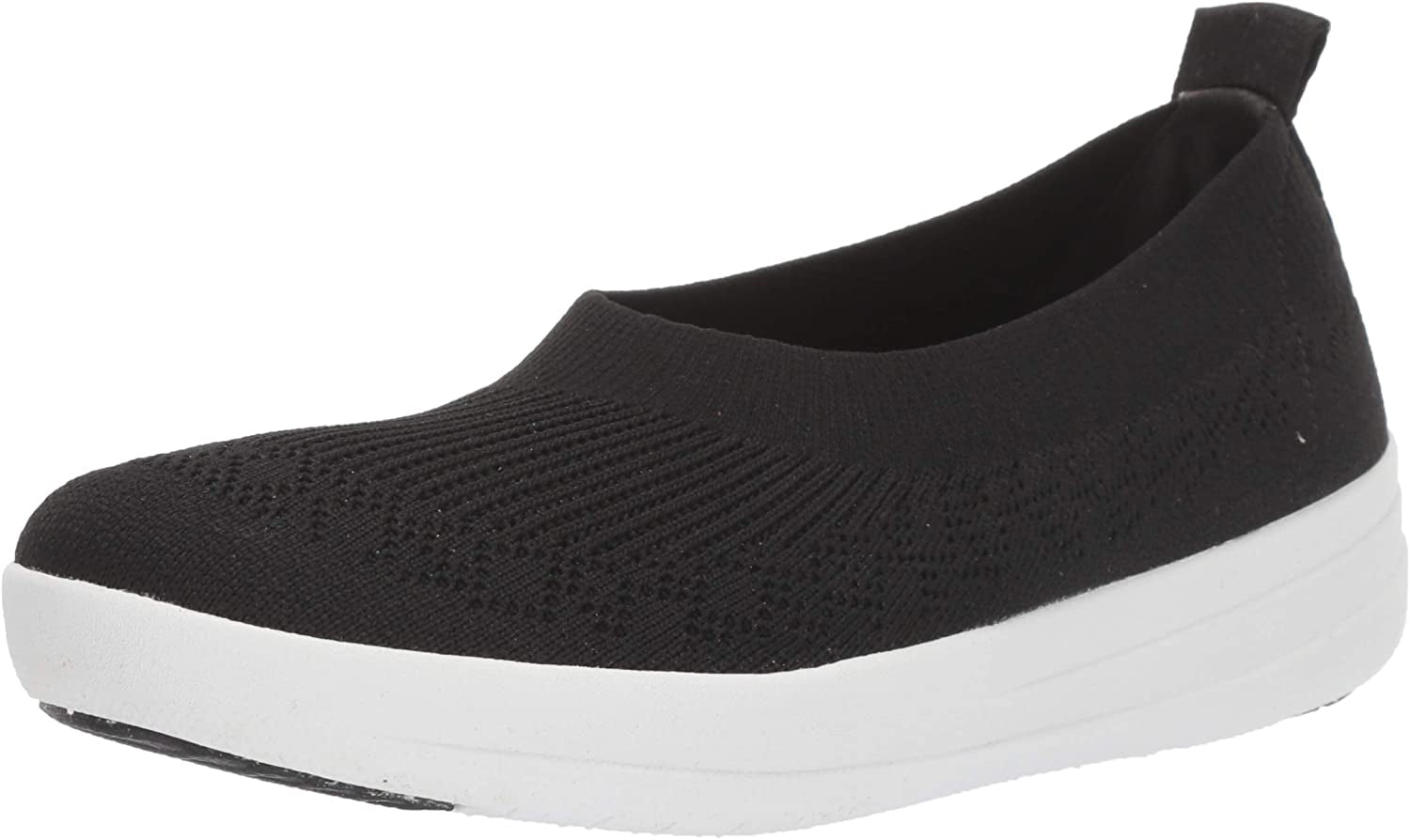 Uberknit Slip-On Ballerina in Black from the side