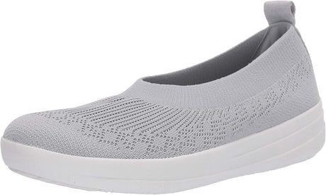 Uberknit Slip-On Ballerina in Pearl from the side