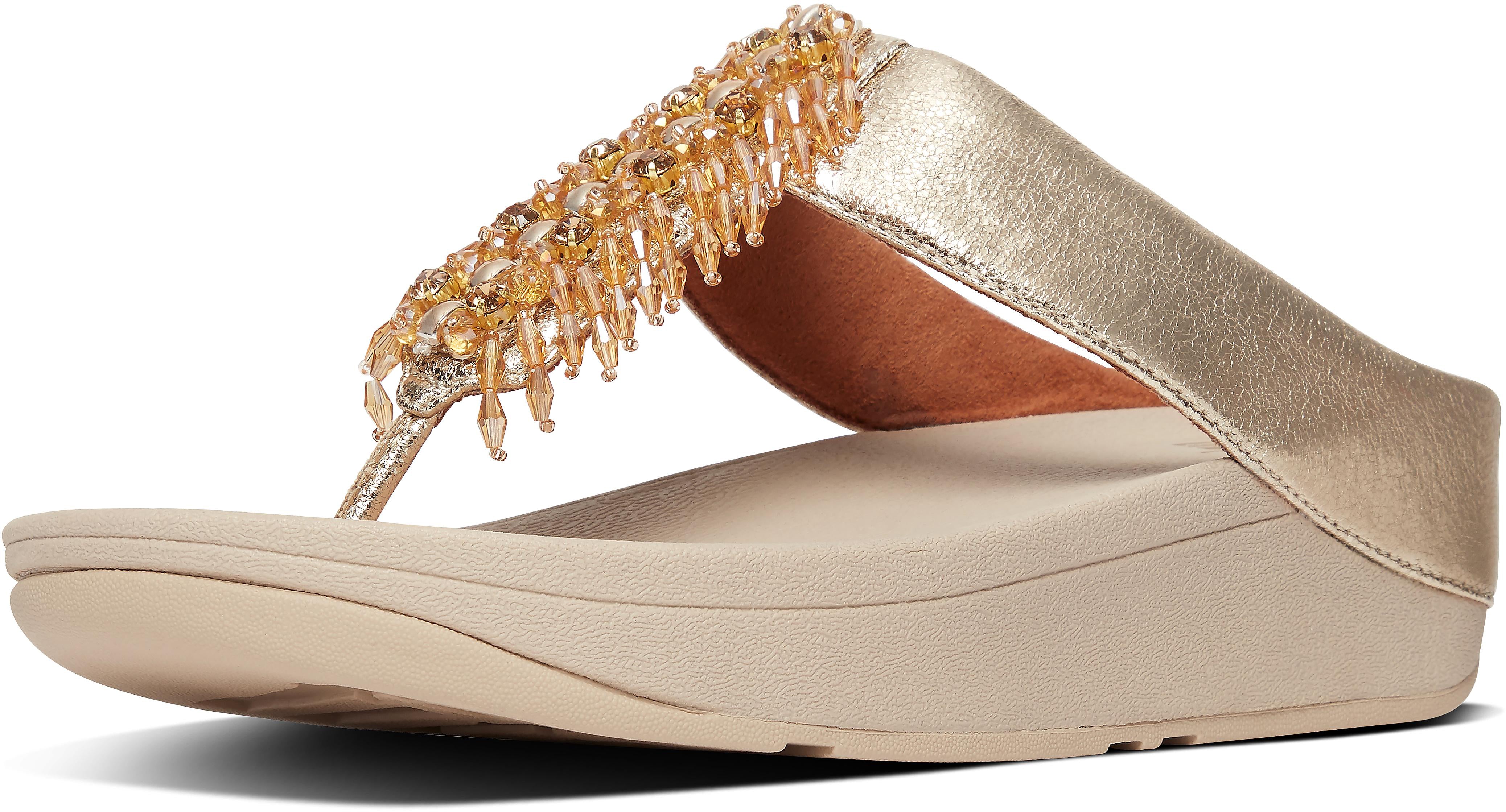 Velma Adorn Toe-Thongs in Artisan Gold from the side