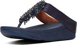 Velma Adorn Toe-Thongs in Midnight Navy from the side
