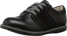 Footmates Connor Infant Shoe (age 0-24 months) in Black/Black view from the front