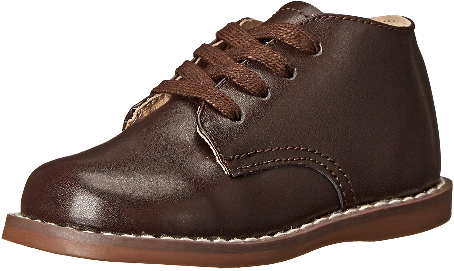 Footmates Todd Infant Boot (age 0-24 months) in Brown view from the front