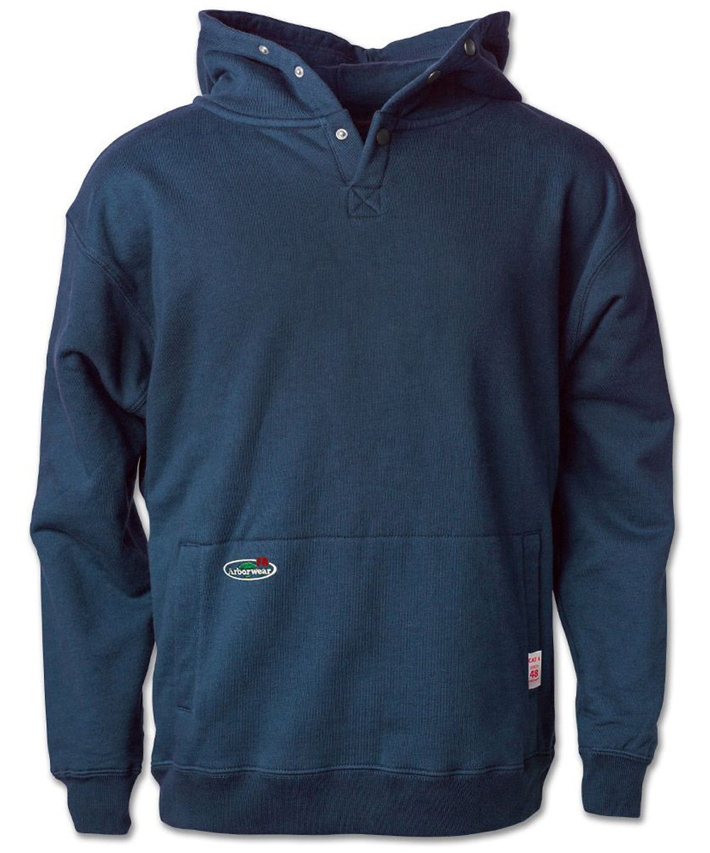 FR Double Thick Pullover Sweatshirt in Navy color from the front view