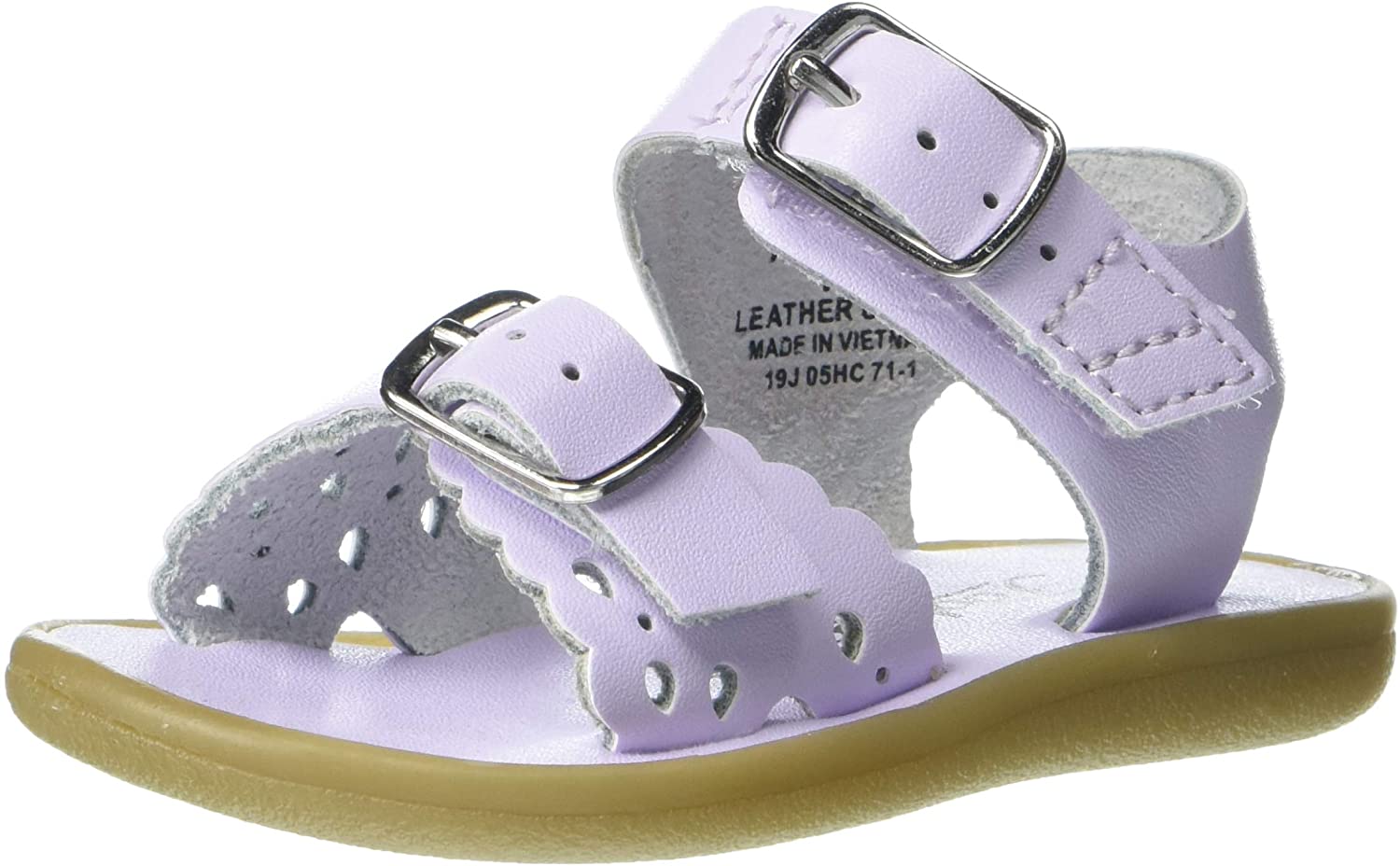 Girl's Footmates Ariel Infant Sandal (age 0-24 months) in Lavender view from the front