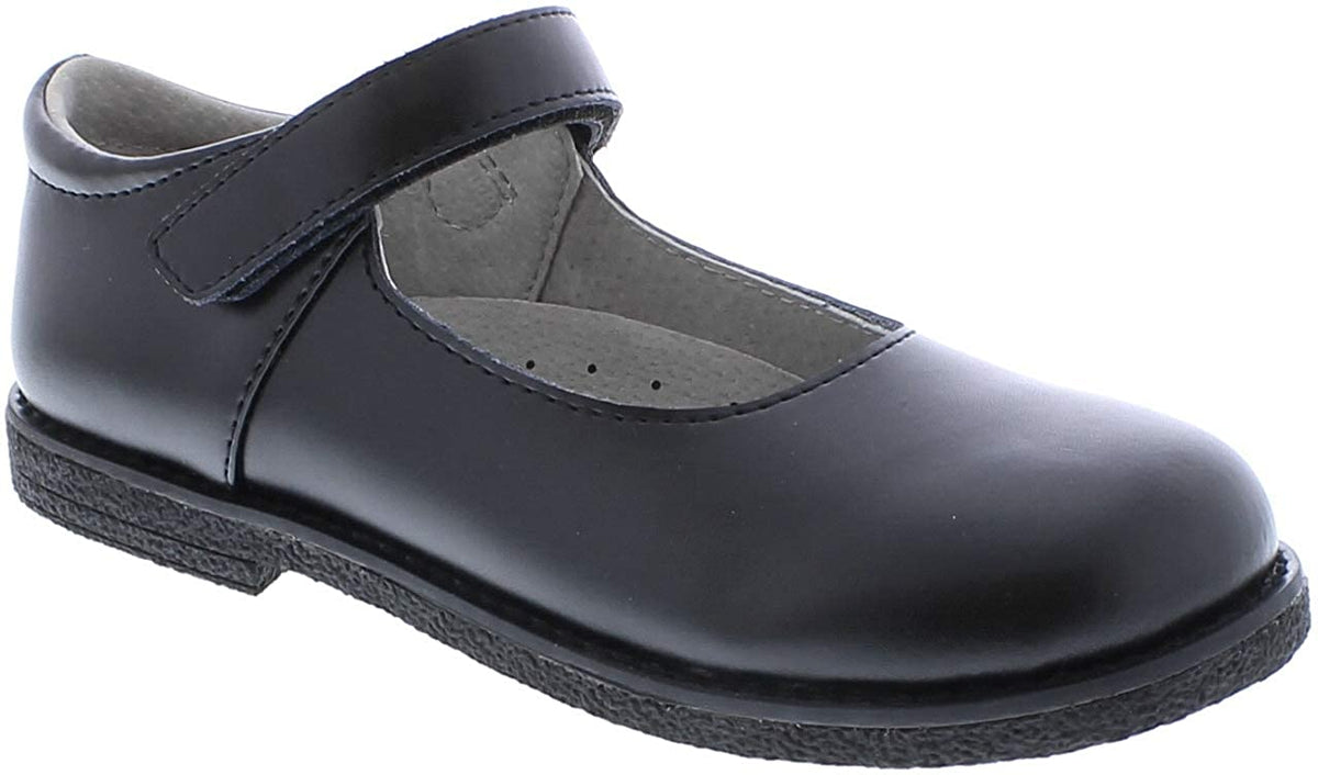 Girl's Footmates Cindy BTS Youth Mary Jane (age 4-12 years) in Black view from the front