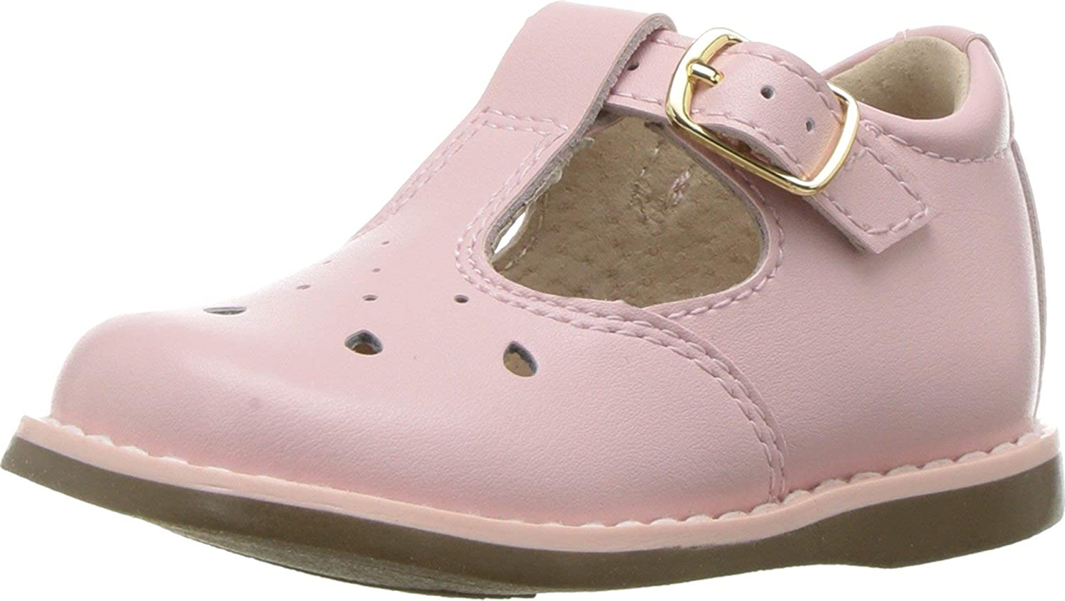 Girl's Footmates Harper Infant Mary Jane (age 0-24 months) in Pink view from the front