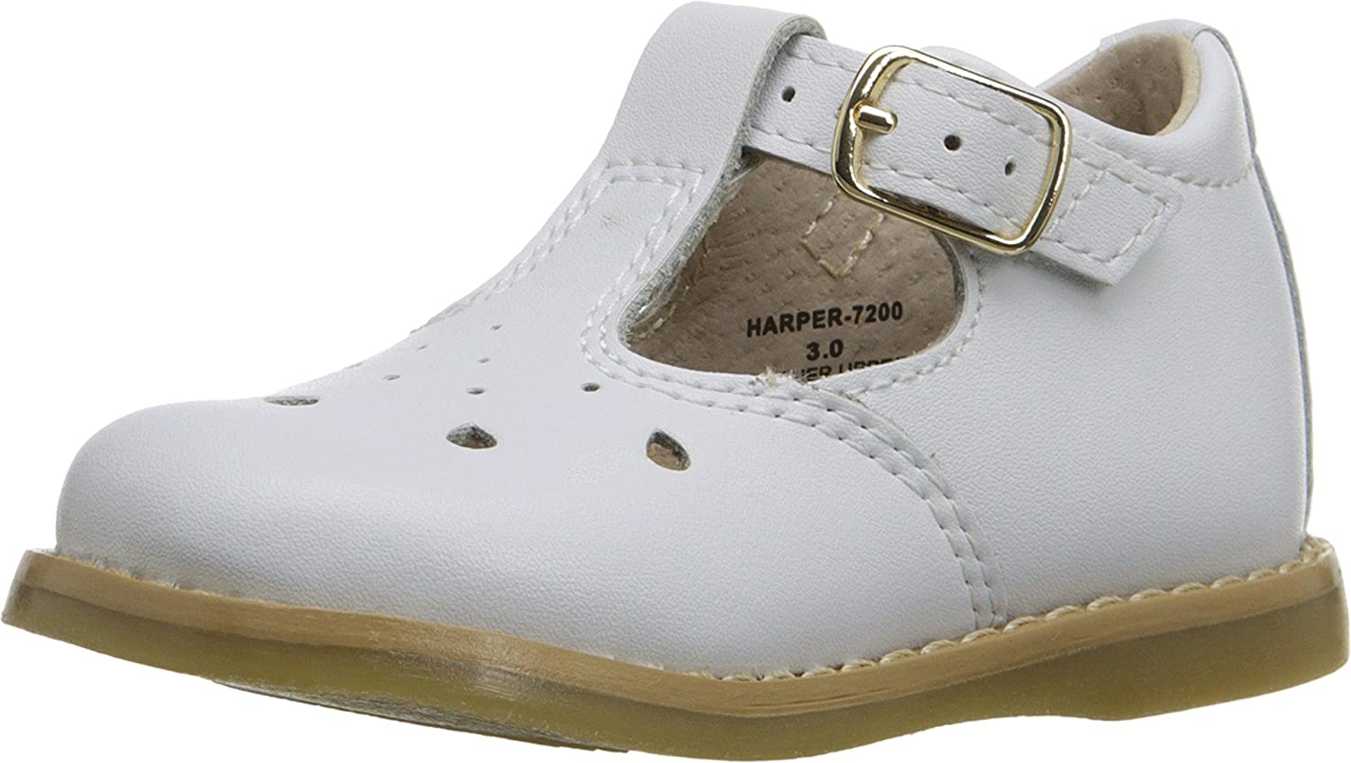Girl's Footmates Harper Infant Mary Jane (age 0-24 months) in White view from the front