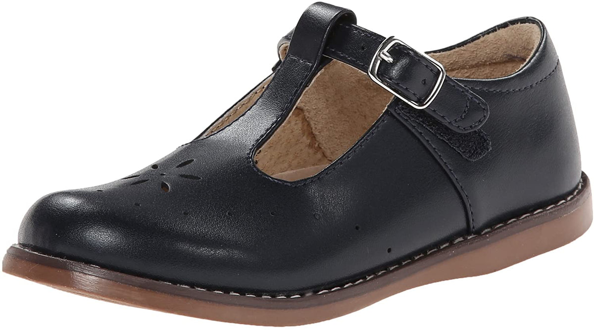 Girl's Footmates Sherry Toddler Mary Jane (age 2-4 years) in Navy view from the front