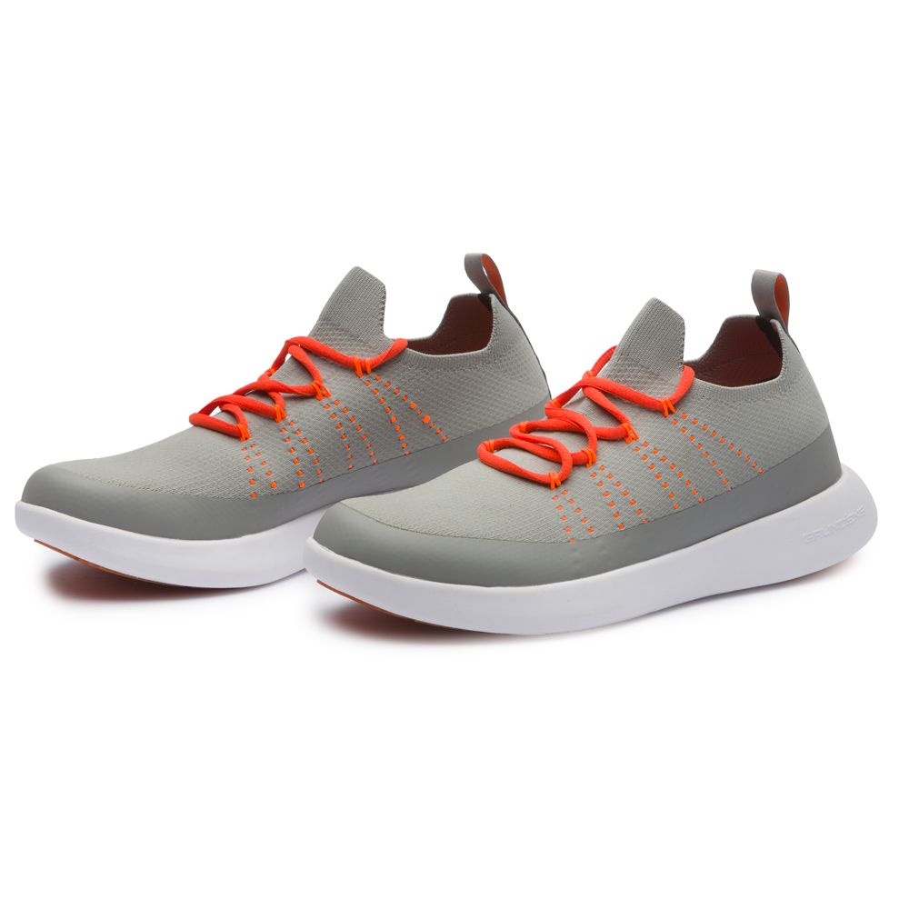 Grundens Mens SeaKnit Boat Shoe in Metal