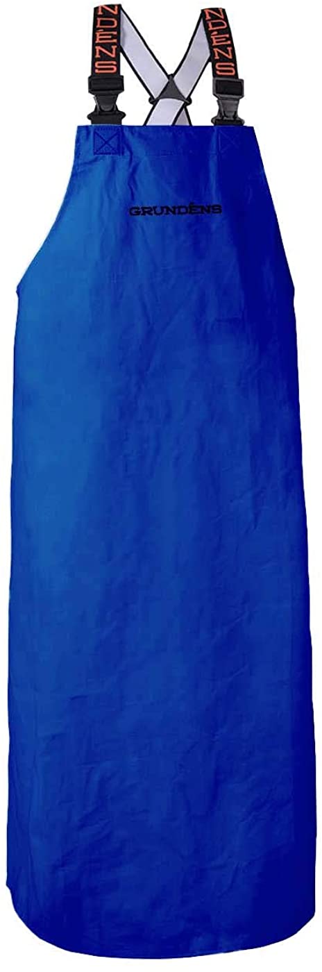 Men's Shoreman Double Sided PVC Fishing Apron in Ocean Blue