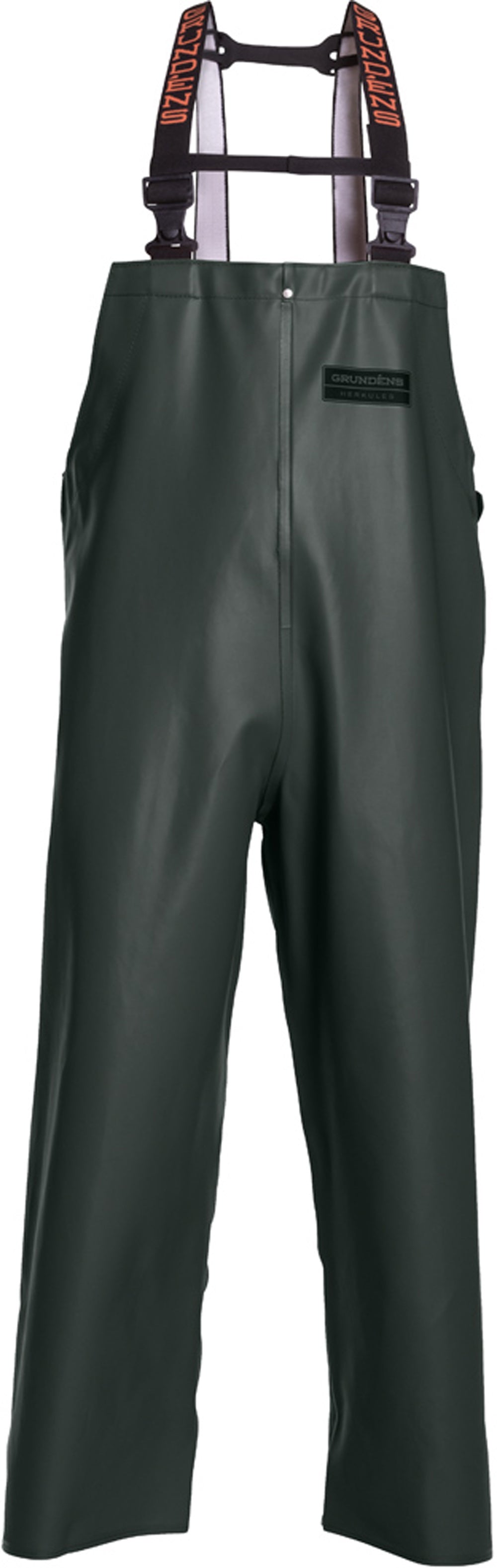 Herkules 16 Bib Pant in Green color from the front view