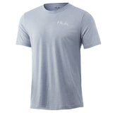 Huk KC Finger Mullet Feast Tee in Ice Blue Heather color from the front