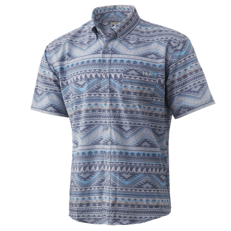 Huk Kona Kai SS in Tahiti Blue color from the front