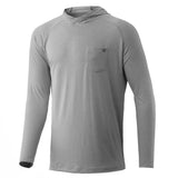 Huk Waypoint Hoodie in Grey color from the front