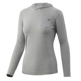 W Huk Waypoint Hoodie in Grey color from the front