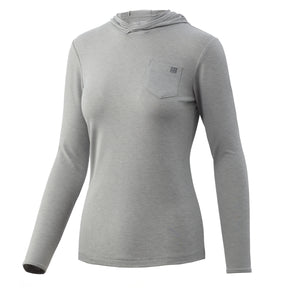 W Huk Waypoint Hoodie in Grey color from the front