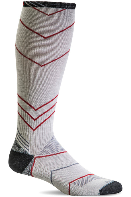 Sockwell Men's Incline Over-The-Calf Moderate Graduated Compression Sock in Natural color from the side
