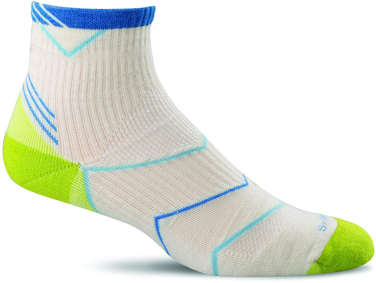 Sockwell Women's Incline Quarter Sock in Natural color from the side