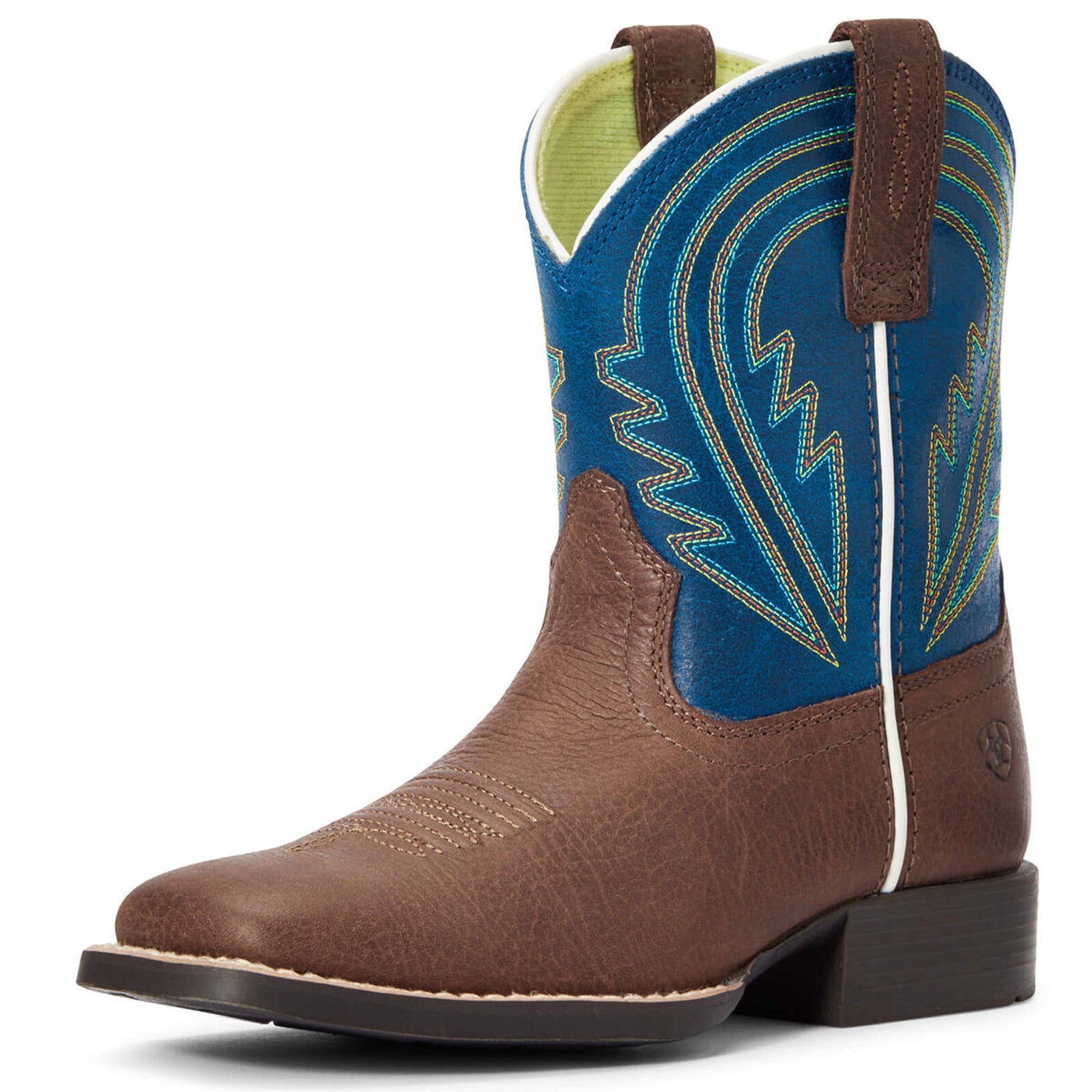 Kids' Ariat Lil' Hoss Western Boot in Chocolate/Navy