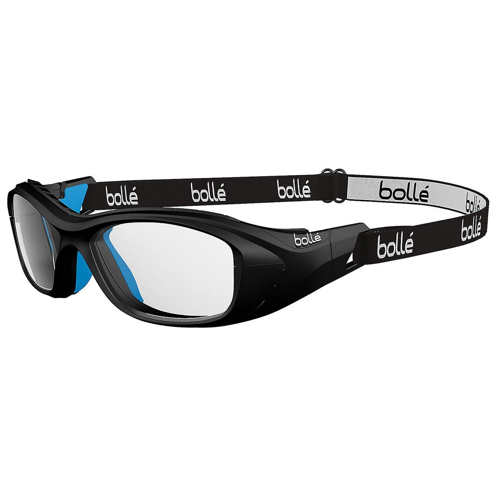 Kids Bolle Swag Strap Protective Glasses Black Electric Blue Matte