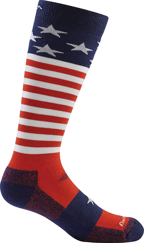 Kid's Darn Tough Captain Stripes Jr. OTC Lightweight Sock in Stars And Stripes