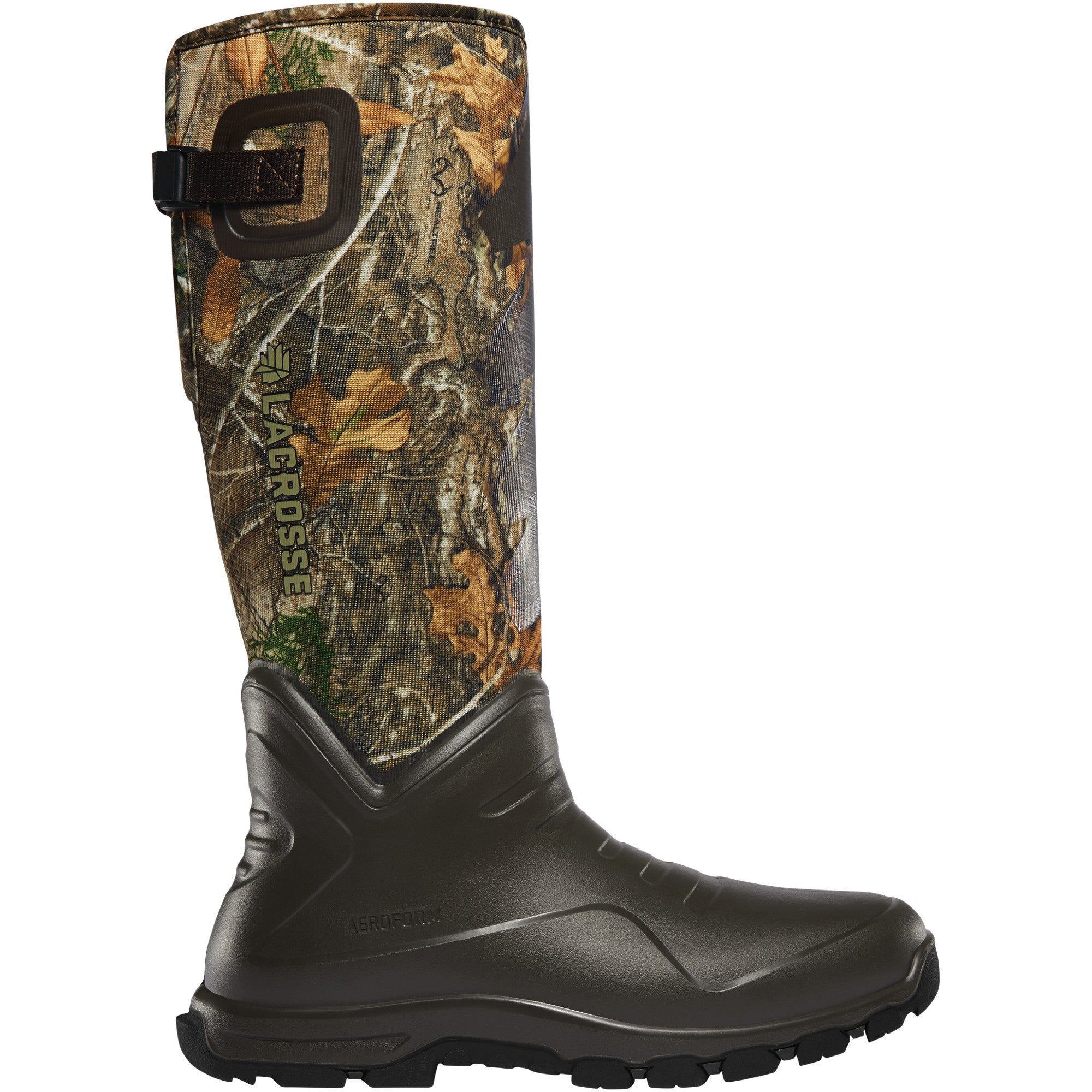 LaCrosse Men's AeroHead Sport 16" 3.5mm Waterproof Hunting Boot in Realtree Edge from the side