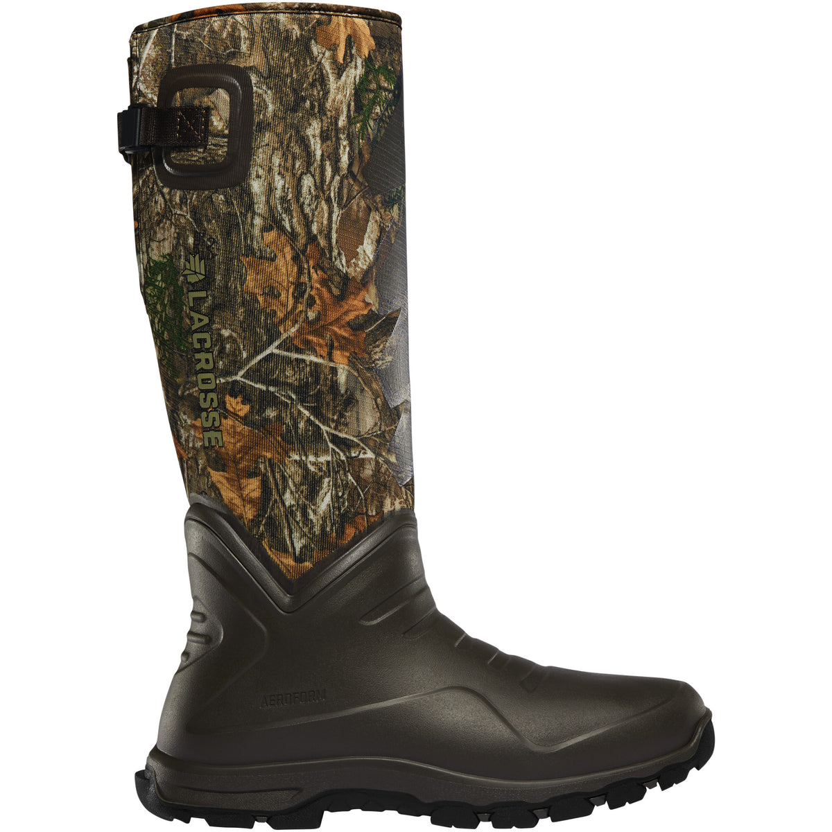 LaCrosse Men's Aerohead Sport 16" 7.0mm Waterproof Hunting Boot in Realtree Edge from the side