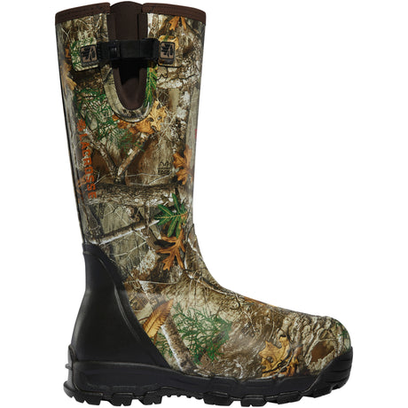 LaCrosse Men's Alphaburly Pro Side-Zip 18" 1000G Insulated Waterproof Hunting Boot in Realtree Edge from the side