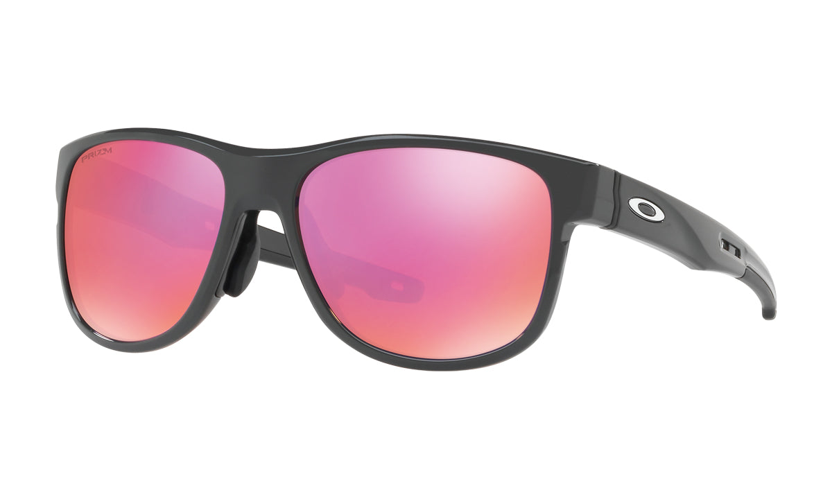 Men's Oakley Crossrange R Asia Fit Sunglasses in Carbon/Prizm Trail from the front view