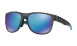 Men's Oakley Crossrange R Asia Fit Sunglasses in Grey Smoke/Prizm Sapphire Polarized from the front view