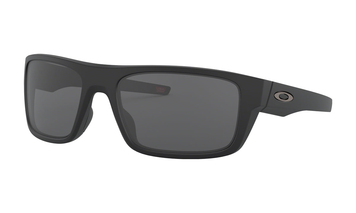 Men's Oakley Drop Point Sunglasses in Matte Black/Grey from the front view