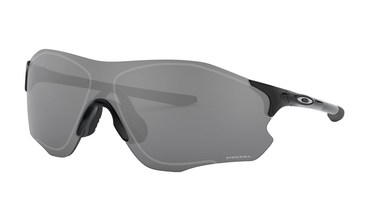 Men's Oakley EVZero Path Asia Fit Sunglasses in Polished Black/Prizm Black from the front view