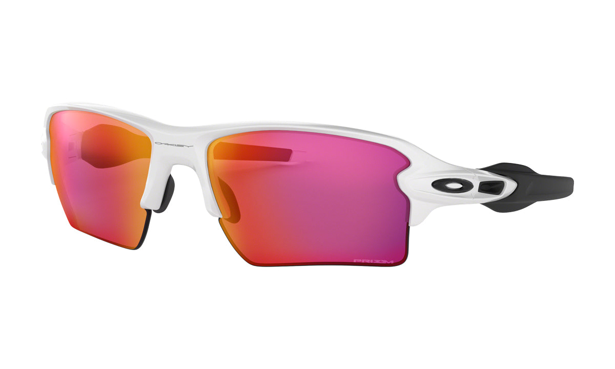 Men's Oakley Flak 2.0 XL Sunglasses in Polished White/Prizm Field from the front view