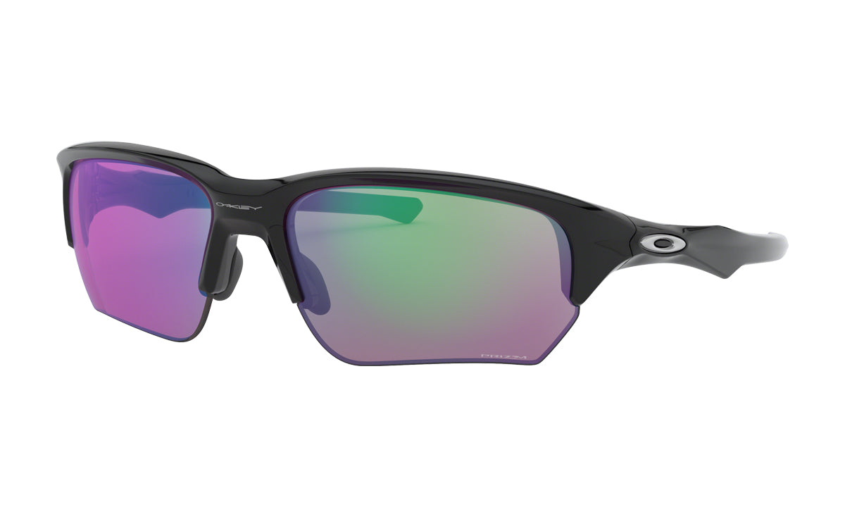 Men's Oakley Flak Beta Asia Fit Sunglasses in Polished Black/Prizm Golf from the front view